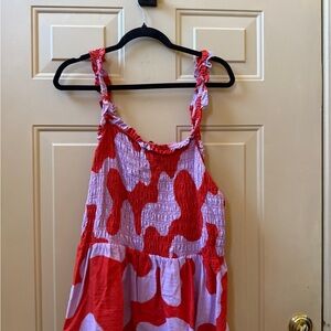 Ava & Viv Red and White Tank Top